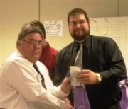 Terry Winter receiving an award